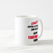 Mug Jour heureux de vasectomie de Congrats pour le nom (Devant droit)
