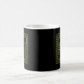 Mug Jour Joyeux Pi Noir Et Jaune 3.14 (Centre)