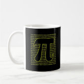 Mug Jour Joyeux Pi Noir Et Jaune 3.14 (Gauche)