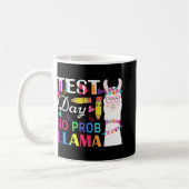 Mug Jour No Prob Llama Drôle Enseignant Test 2 (Gauche)