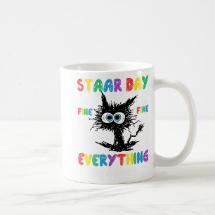 Mug Jour Noir Chat Enseignant Enfants Test d'étoile D