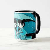 Mug Jour pluvieux dans le bleu (Devant droit)