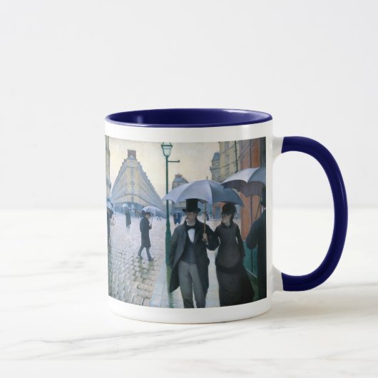 Mug Jour pluvieux de rue de Paris par Gustave (Droite)