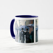 Mug Jour pluvieux de rue de Paris par Gustave (Devant gauche)