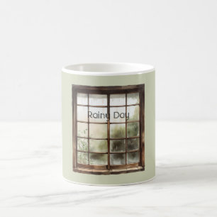 Mug Jour Pluvieux Fenêtre Verte