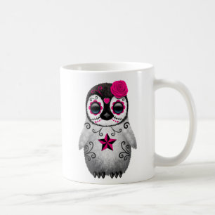 Mug Jour rose du pingouin mort de crâne de sucre