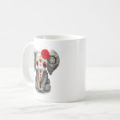 Mug Jour rouge de l'éléphant mort de bébé de crâne de (Devant gauche)