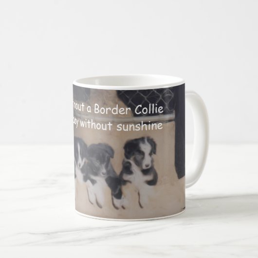 Mug Jour sans frontière Collie mignonne (Devant droit)