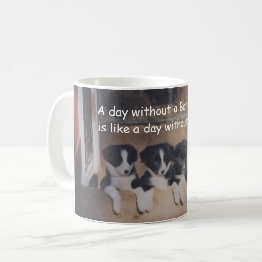 Mug Jour sans frontière Collie mignonne (Devant gauche)