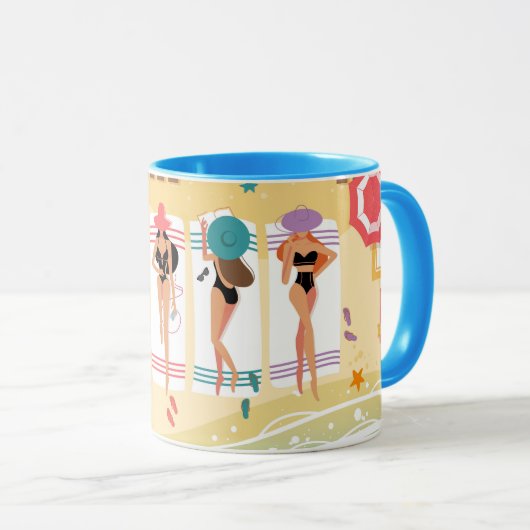 Mug Jour Sur La Plage (Devant droit)