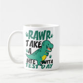 Mug Jour T-rex Funny Étudiant Enseignant Dinosaur Test (Gauche)