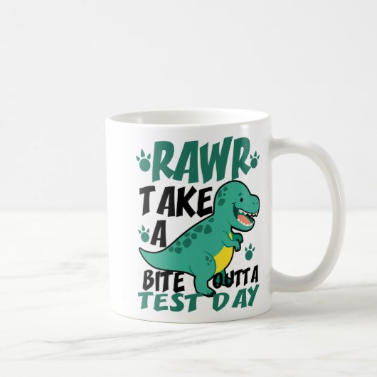 Mug Jour T-rex Funny Étudiant Enseignant Dinosaur Test (Droite)