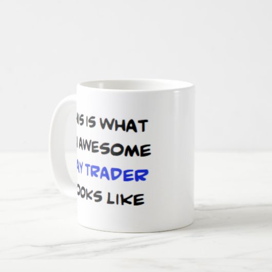 Mug jour trader, génial (Devant gauche)