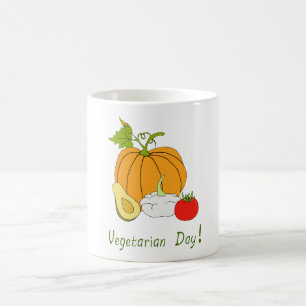 Mug Jour végétarien minimaliste Cute romantique