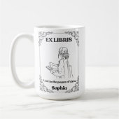 Mug Journal de lecture personnalisé Dark Academia Ex L (Gauche)