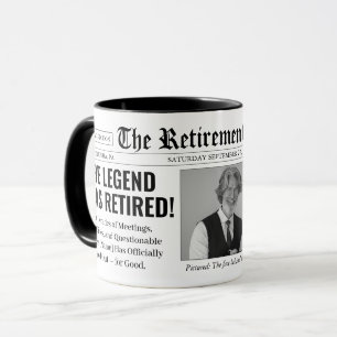 Mug Journal personnalisé de retraite drôle avec photo