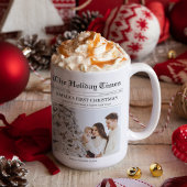 Mug Journal Premier Noël Bébé Famille Photo unique
