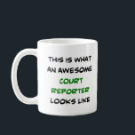 Mug journaliste de cour, génial<br><div class="desc">super reporter judiciaire</div>