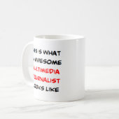 Mug journaliste multimédia, awesom (Devant gauche)