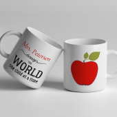 Mug Journée d'appréciation de l'enseignant nom personn