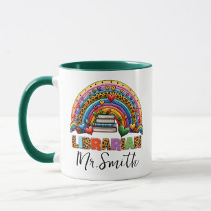 Mug Journée de la bibliothécaire personnalisée Nom p
