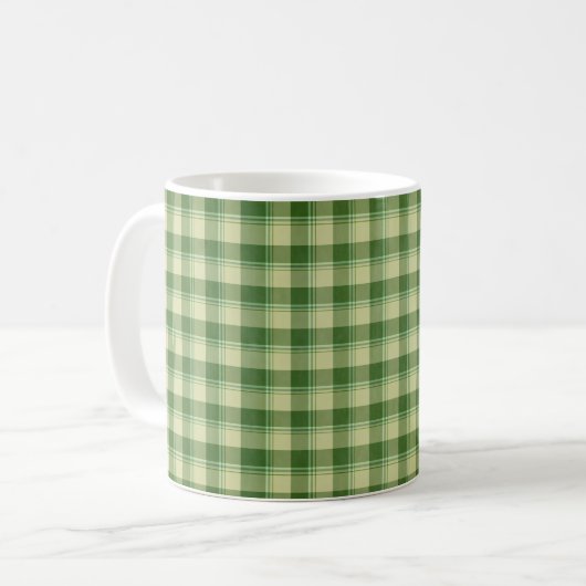 Mug Journée de la Saint Patrick à Plaid Vert (Devant gauche)