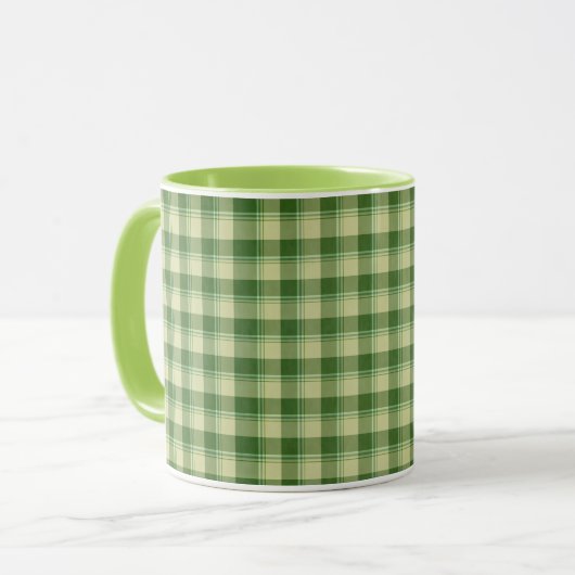 Mug Journée de la Saint Patrick à Plaid Vert (Devant gauche)