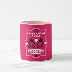 Mug Journée de mariage des filles gays