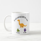 Mug Journée de paternité cadeau papasaure mok (Gauche)