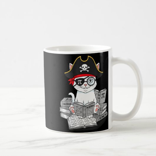 Mug Journée de Pi Mathématiques Chat Nerd Mathématique (Droite)