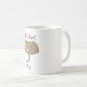 Mug Journée des éléphants d'Afrique romantique (Devant droit)