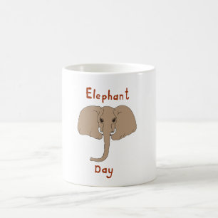 Mug Journée des éléphants d'Afrique romantique