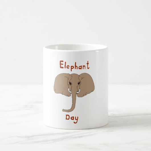 Mug Journée des éléphants d'Afrique romantique (Centre)