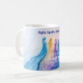 Mug Journée des femmes de l'aquarelle Abstraite (Devant gauche)