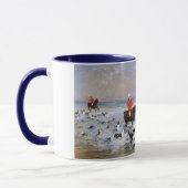 Mug Journée d'été à Cleveland (Chevaux et chiens de tr (Gauche)