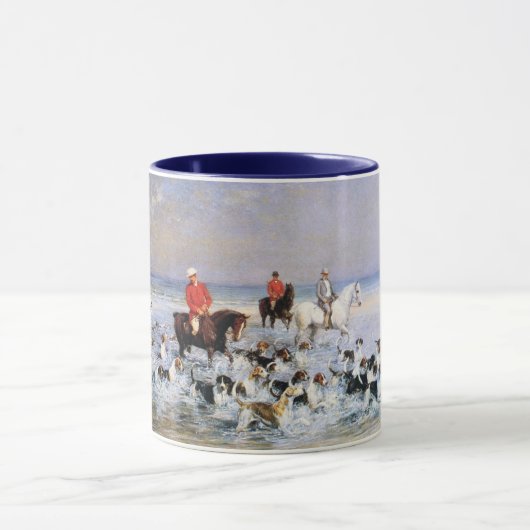 Mug Journée d'été à Cleveland (Chevaux et chiens de tr (Centre)