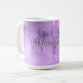 Mug Journée internationale de la femme - Aquarelle vio (Devant gauche)