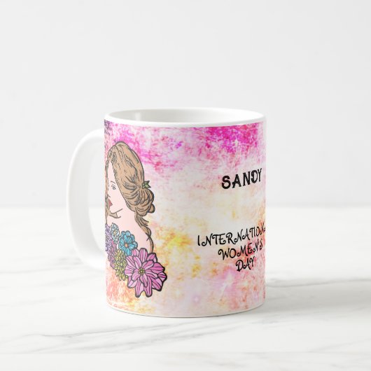 Mug Journée internationale de la femme Belle dame (Devant gauche)