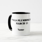 Mug Journée mondiale de la plomberie (Devant gauche)