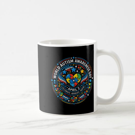 Mug Journée mondiale de sensibilisation à l'autisme ru (Droite)