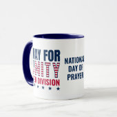 Mug Journée nationale de prière pour l'UNITÉ au-dessus (Devant gauche)