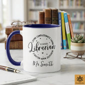 Mug Journée personnalisée de la bibliothécaire scolair