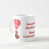 Mug Journée Valentines de l'ours en peluche personnali (Devant gauche)