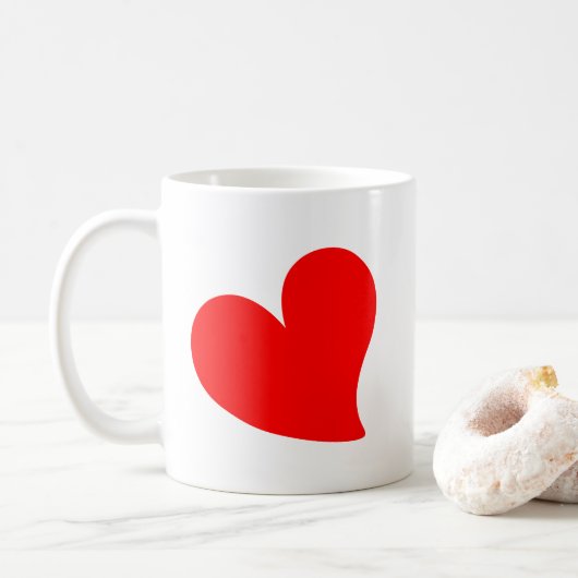 MUG JOURNÉE VALENTINES DU COEUR ROUGE TENDANCE (Avec donut)