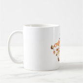 Mug Jours Crayeux de Typographie de Feuilles d'Automne (Gauche)