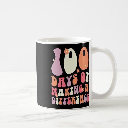 Mug Jours de faire une différence 100e jour de l'école (Droite)