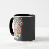 Mug Jours de Hap Pee Dialyse Connaissance du rein Noël (Devant gauche)