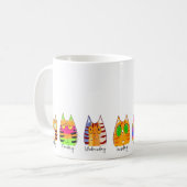 Mug Jours de la semaine Chat drôle jours (Devant gauche)