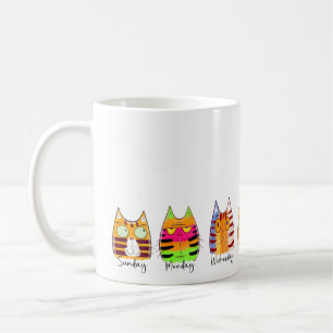 Mug Jours de la semaine Chat drôle jours