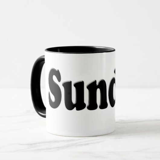 Mug Jours de la semaine - Dimanche (Devant gauche)